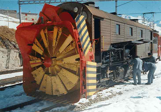 Bild 47 Dampfschneeschleuder Rhb Schweiz